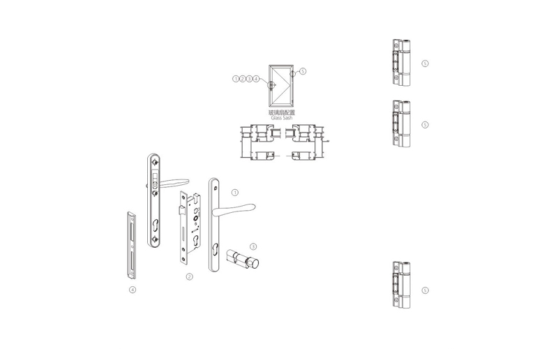 金钢纱网平开门配置二
