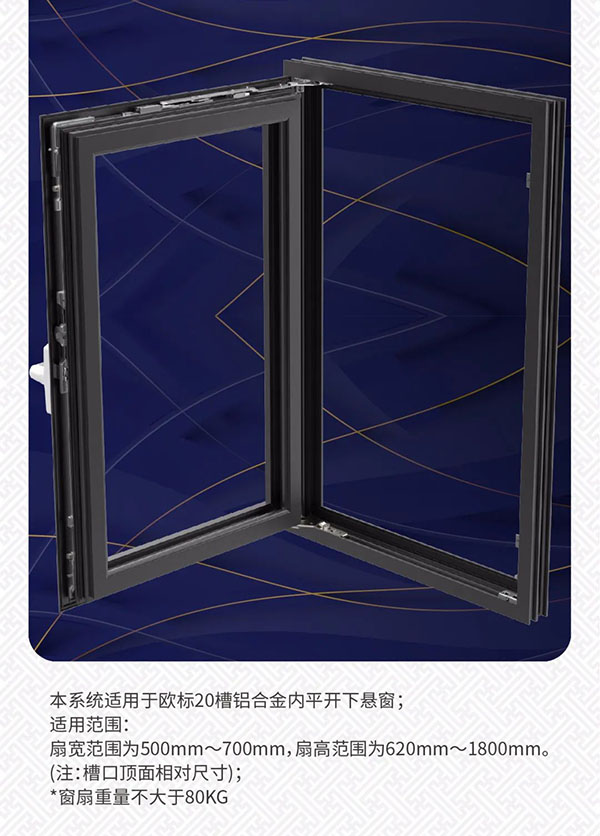 YNXC05隐藏式内平开下悬五金系统