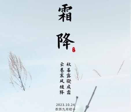 霜降 | 秋暮露凝成霜,云卷寒风缱降